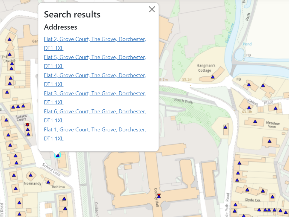 Showing information for multiple addresses