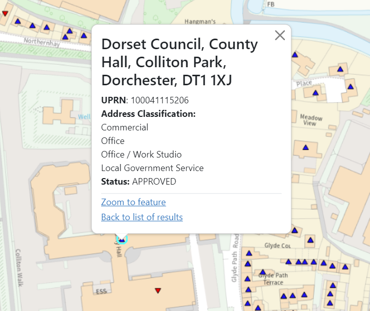 An Info Template for a single map feature